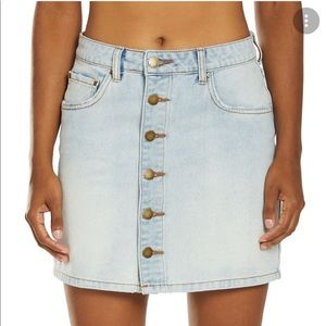 BILLABONG Jean Skirt Size 28 Goodlife Indigo Jean Button Front skirt